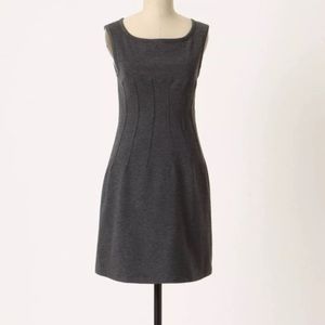 Charcoal Gray Anthropologie Sheath Dress